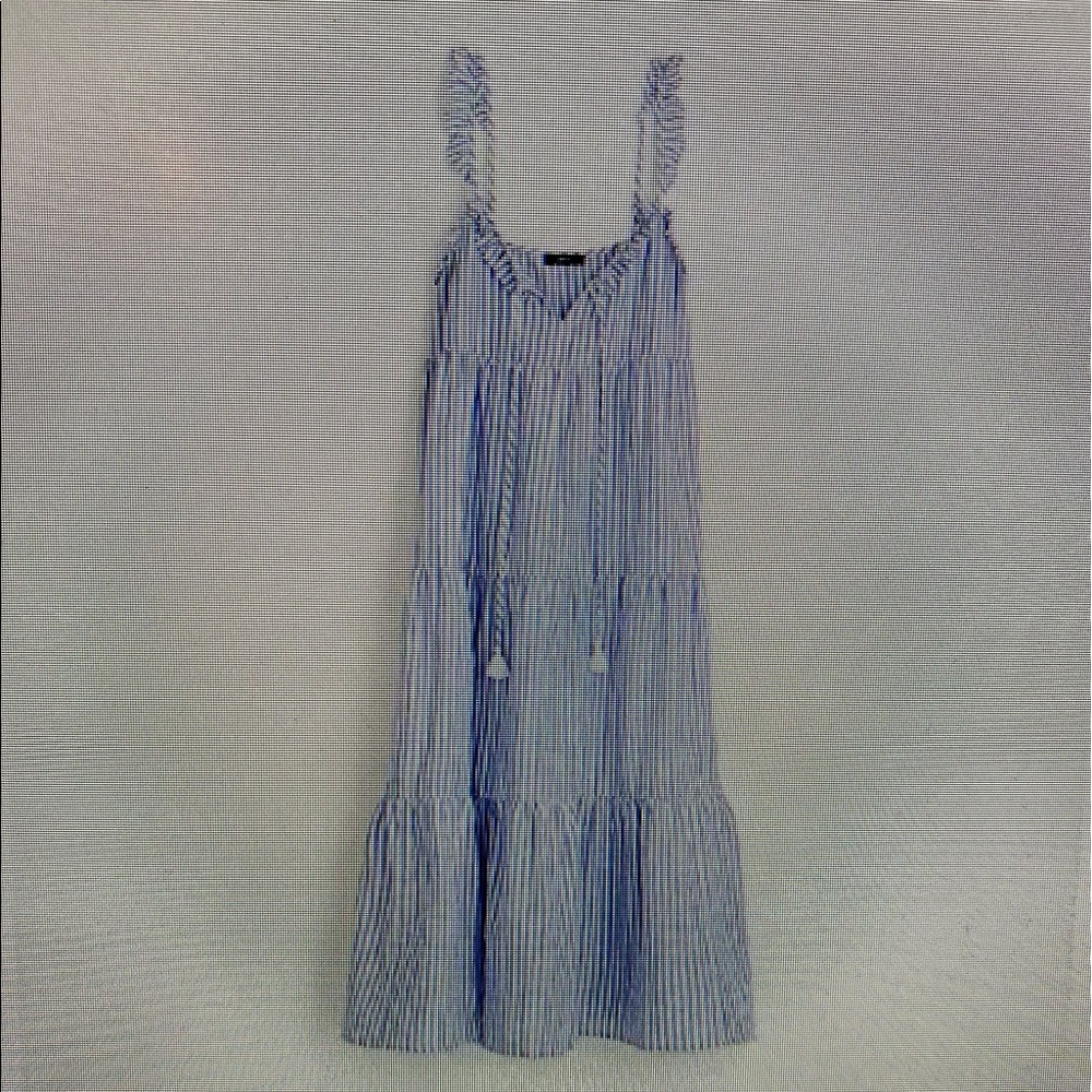 Cotton lined tiered maxi dress